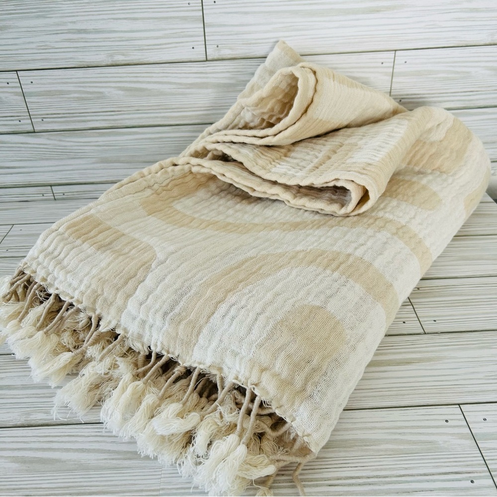 100% Organic Cotton Muslin Throw Gauze Blanket,55"X60"